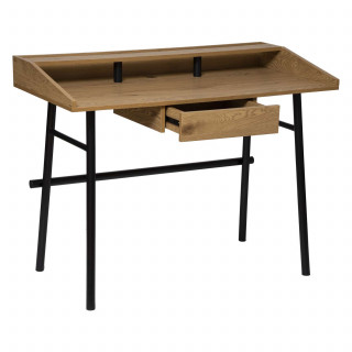 Bureau vintage 1 tiroir en bois JOSAN - Marron