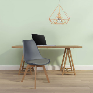 Chaise design scandinave gris - MARCIA