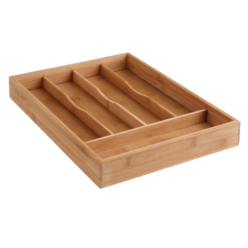 Range couvert 5 compartiments en bambou - 34 x 25 cm Range couvert 5 compartiments en bambou - 34 x 25 cm