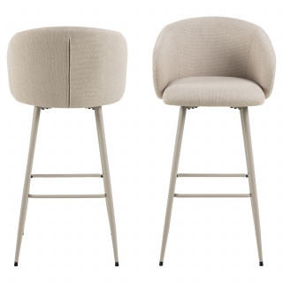 Lot de 2 tabourets de bar SÖREN - Beige