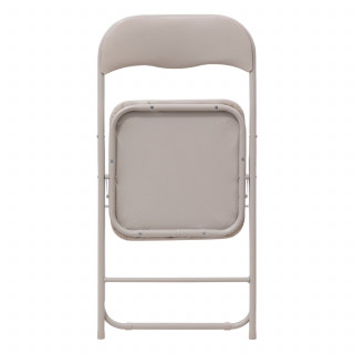 Lot de 2 chaises pliantes en PVC - Beige