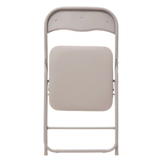 Lot de 2 chaises pliantes en PVC - Beige
