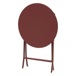 Table de jardin pliante ronde 2 places GREENSBORO - Lie de vin