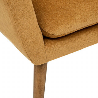 Fauteuil en velours SINEL - Jaune