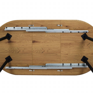 Table extensible ovale en bois pour 4 à 6 personnes