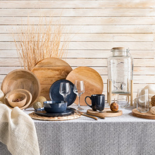 Lot de 6 sets de table tressés design roseau beige - Diam. 35 cm - MOOD