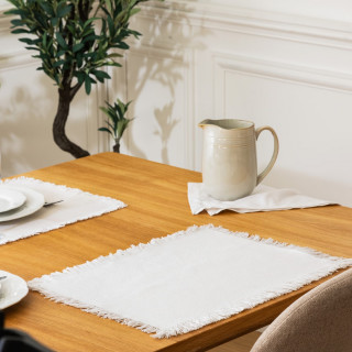 Set de table en coton gris - 45 x 30 cm - MAHA