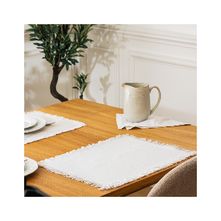 Lot de 6 sets de table en coton gris - 45 x 30 cm - MAHA