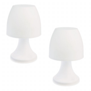 Lot de 2 lampes d'extérieur à piles à poser blanche - DOKK