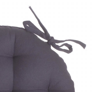 Galette de chaise ronde gris foncé - Diam. 38 cm - ALIX