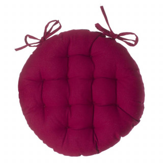 Galette de chaise ronde rouge - Diam. 38 cm - ALIX