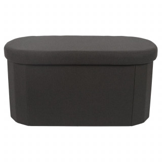 Banc coffre de rangement pliable - Noir