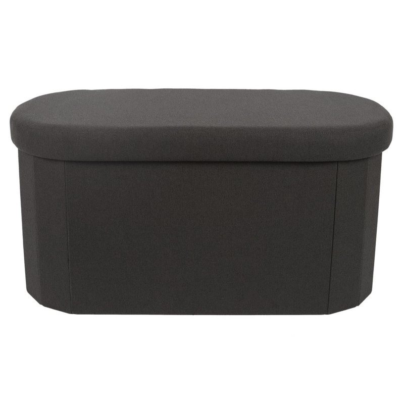 Banc coffre de rangement pliable - Noir Banc coffre de rangement pliable - Noir
