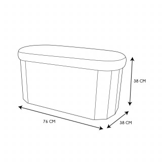 Banc coffre de rangement pliable - Noir