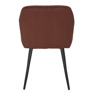 Lot de 2 fauteuils en tissu côtelé DRAMMEN - Terracotta