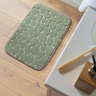Tapis de bain à mémoire de forme Galet - 50 x 80 cm - Vert