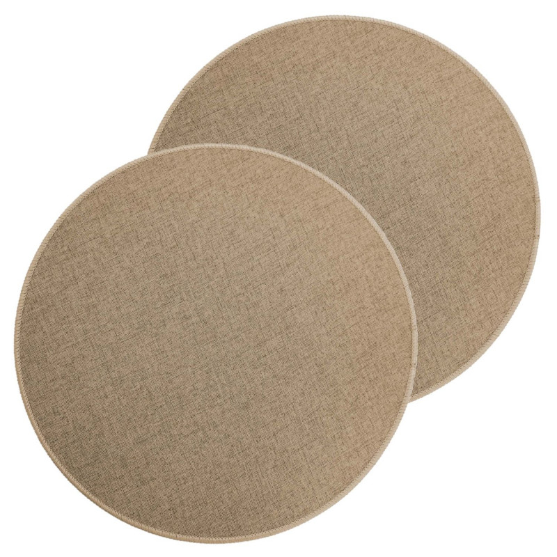 Lot de 2 sets de table tissés antidérapants - Beige Lot de 2 sets de table tissés antidérapants - Beige