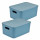 Lot de 2 boîtes avec couvercle CHROMACASE - 10,5 L - Emeraude