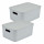 Lot de 2 boîtes avec couvercle CHROMACASE - 10,5 L - Gris