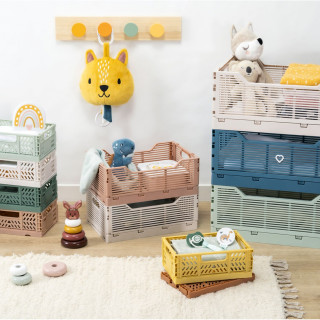 Lot de 2 cagettes pliables FOLDY - Taille M - Ocre