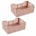 Lot de 2 cagettes pliables FOLDY - Taille M - Rose