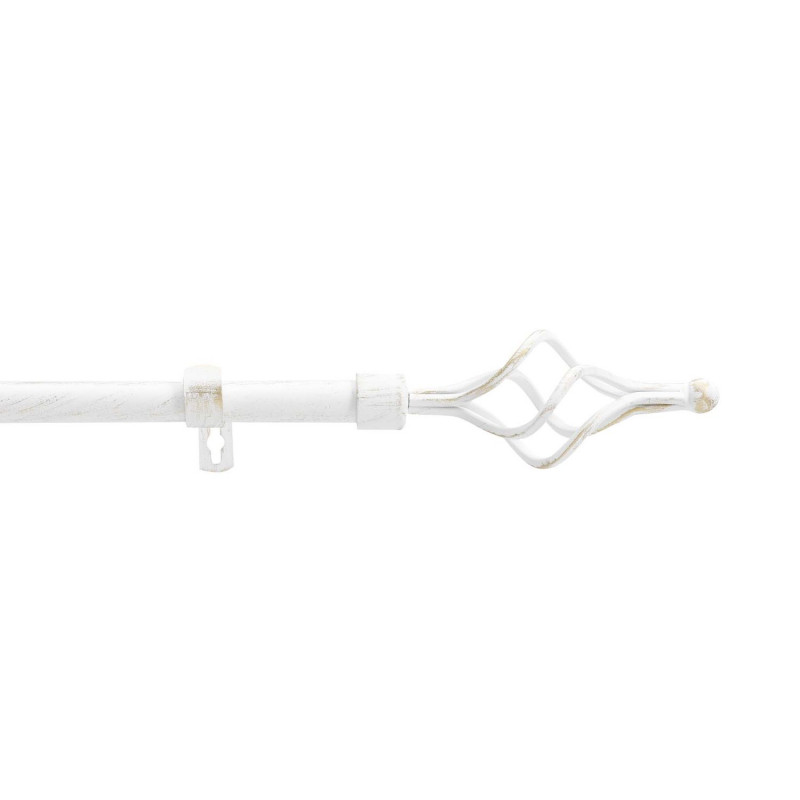 Kit de tringle à rideaux extensible TWISTY - L. 210 à 380 cm - Blanc et or Kit de tringle à rideaux extensible TWISTY - L. 210 à 380 cm - Blanc et or
