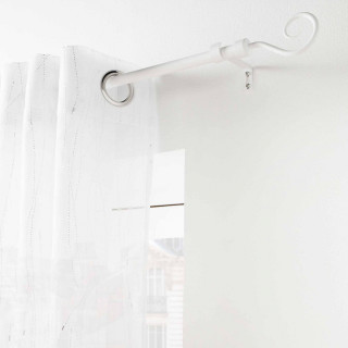 Kit de tringle à rideaux extensible ARABESQUE - L. 120 à 210 cm - Blanc