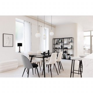 Rideau en 100% lin LINAH - 140 x 260 cm - Blanc