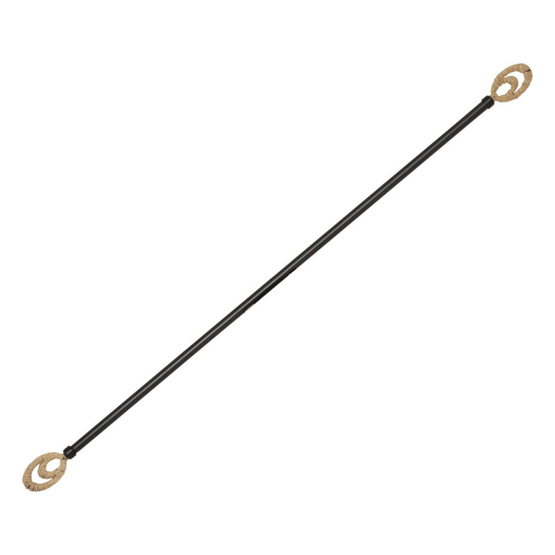 Kit de tringle à rideaux extensible Ellipse - L120 /L210 cm - Métal noir Kit de tringle à rideaux extensible Ellipse - L120 /L210 cm - Métal noir