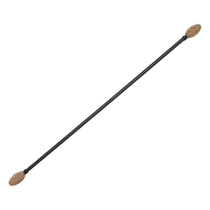 Kit de tringle à rideaux extensible Ovale - L210 /L380 cm - Métal noir Kit de tringle à rideaux extensible Ovale - L210 /L380 cm - Métal noir