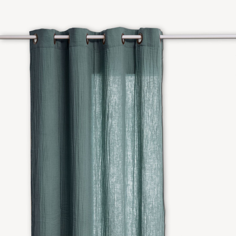 Rideau en gaze de coton JAMANA - 130 x 260 cm - Céladon Rideau en gaze de coton JAMANA - 130 x 260 cm - Céladon