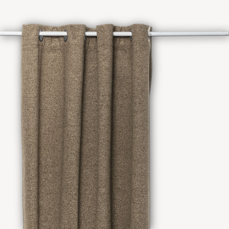 Rideau effet bouclette isolant et occultant SOANA - 140 x 260 cm - Taupe Rideau effet bouclette isolant et occultant SOANA - 140 x 260 cm - Taupe