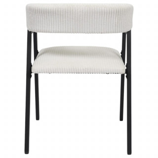 Lot de 2 fauteuils design en tissu côtelé SCOTT - Beige