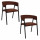 Lot de 2 fauteuils design en tissu côtelé SCOTT - Terracotta
