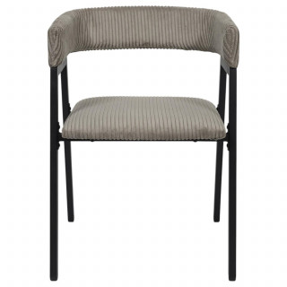 Lot de 2 fauteuils design en tissu côtelé SCOTT - Taupe