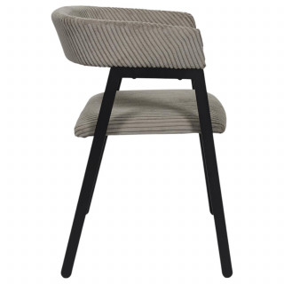 Lot de 2 fauteuils design en tissu côtelé SCOTT - Taupe