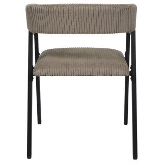 Lot de 2 fauteuils design en tissu côtelé SCOTT - Taupe