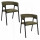 Lot de 2 fauteuils design en tissu côtelé SCOTT - Vert