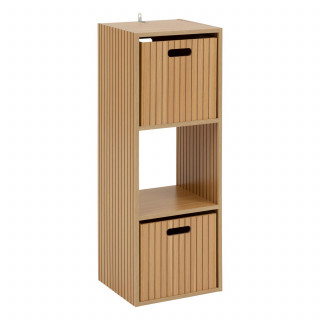 Étagère 3 cases mix en bois TASSO - Beige