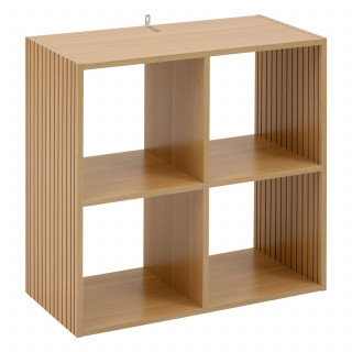 Étagère 4 cases mix en bois TASSO - Beige