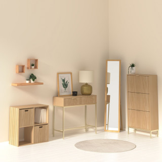 Étagère 4 cases mix en bois TASSO - Beige