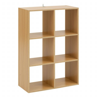 Étagère 6 cases mix en bois TASSO - Beige