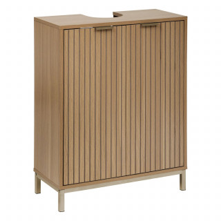 Meuble lavabo 2 portes en bois TASSO - Beige