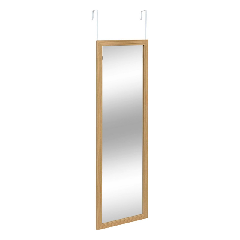 Miroir de porte à suspendre en bois TASSO - Beige Miroir de porte à suspendre en bois TASSO - Beige