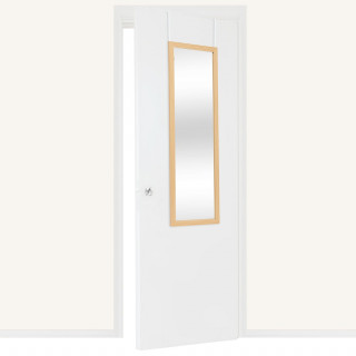 Miroir de porte à suspendre en bois TASSO - Beige