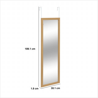 Miroir de porte à suspendre en bois TASSO - Beige