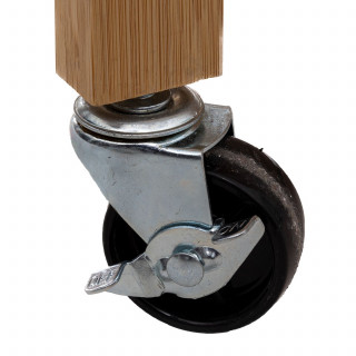 Ilot 2 tiroirs 2 niveaux en bois LINHA - Beige