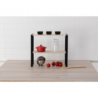 Étagère à 2 niveaux en bois BLACKWOOD - Beige