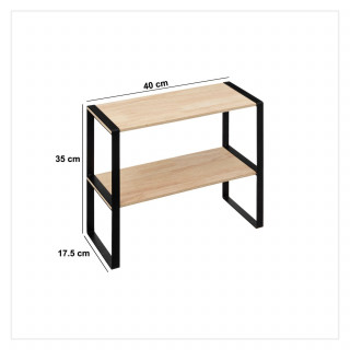 Étagère à 2 niveaux en bois BLACKWOOD - Beige