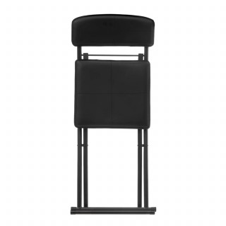 Chaise pliante en simili cuir - Noir